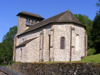 Vue extérieure de l‘église de Carlat