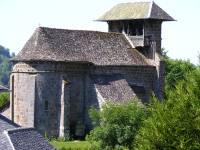 Vue extérieure de l‘église de St Etienne de Carlat